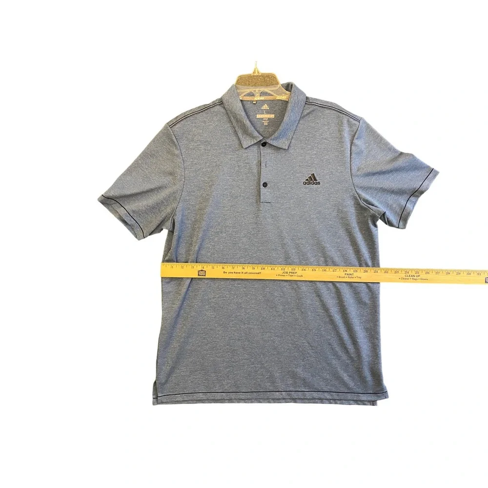 Adidas Golf Polo Shirt Mens Sz  Large Blue Casual Short Sleeve Athletic Gym Logo - Picture 6 of 6